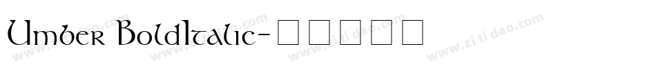 Umber BoldItalic字体转换